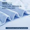 Degrees of Comfort Cooling Comforter King Size, Cooling Blanket for Hot Sleepers, Moisture-Wicking & Breathable, Upgraded Dual-Sided with Coolmax, Q-MAX0.4, 108 x 90 Inch, Blue