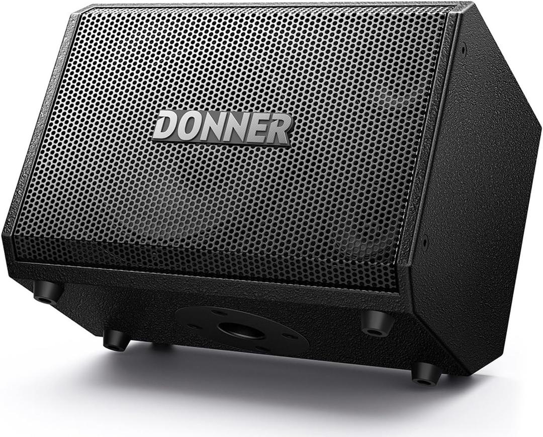 Donner MT-1 Portable PA System, 300W Wireless BT Speaker Sound Amplifier, 4-6h Outdoor Use, with Two 2.5" Trebles, 8" Woofer, Support TRS 6.35/USB/AUX/Mic Inputs