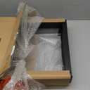 Metal Table Legs 16 inch Height x 17.7 inch Wide with Adjustable Protector Feet, Heavy Duty Metal Furniture Legs for Coffee Table, Cocktail Table, Square Tube Leg (Bear Up to 800lb), Black, Set of 2