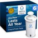 Brita Standard Water Filter for Pitchers and Dispensers, Reduces Copper, Cadmium and Mercury Impurities, Lasts Two Months or 40 Gallons, Includes 6 Filters for Pitchers, 4 Pack