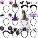 BQTQ 12 Pieces Halloween Headbands Costume Element Spider Hair Headband for Cosplay Party Favors