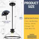 kudos Pendant Lights Kitchen Island, 11" Black Pendant Lights with Seeded Glass Shade, Farmhouse Large Pendant Light fixtures for Kitchen Sink Dining Room Hallways, KDPL14-BK