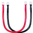 ECO-WORTHY 5AWG Battery Cable with 15/64'' Lug Terminals 14inch Cables Set Tinned Copper Battery Inverter Cable for Car, Truck, RV, Solar, Set of 2
