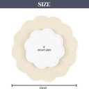 AHHFSMEI Round Faux Linen Placemats Set of 4 Heat Resistant Non-Slip Stain Proof Table Mats for Kitchen Dining Elegant Decor Place Mats (Beige,4), 15 inches