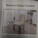 Waterproof Dining Chair Covers Set of 4, Stretch Chair Slipcovers for Dining Room, Removable Washable Parsons Chair Covers Protector for Kitchen (Leaves-Beige, 4 PCS)