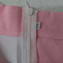 VERWIN Loose Color Block 3/4 Sleeve Women Dress Midi Dress Party Cocktail Evening Dress (Medium, Pink)