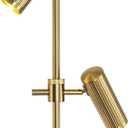 Gold Plug in Wall Sconces, 3 Lights Wall Mount Lamp with Rotatable Shade 3000K Warm White Wall Light for Bedroom Living Room Picture Light (Bulb Included)