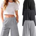 3 Pack Girls Bermuda Athletic Shorts