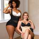 Nebility Plus Size Shapewear Bodysuit for Women Tummy Control Body Shaper Seamless Faja Colombian Waist Trainer Girdle (2X)