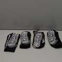 CaiDieNu Non Slip Diabetic Socks: 4 Pairs Non Binding Hospital Socks for Men Women with Grips Elderly Edema Black 11-13