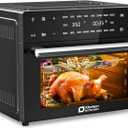 Kitchen in the box 32 QT Extra Large Toaster Oven Air Fryer Combo, 18-in-1 Convection Toaster Oven Countertop with Baking, Dehydrate and Rotisserie, 6 Accessories, 1800W (Elegant Black)