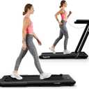 Goplus 1100W Folding Treadmill Electric Motorized Power Fitness Running Machine w/Support (Black)