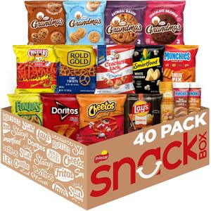 Frito-Lay Ultimate Snack Care Package, Variety Assortment of Chips, Cookies, Crackers & More, 3.39 Pounds, (Pack of 40) (EXP 01/13/26)