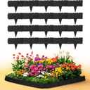 2026 New Edging for Landscaping - Garden Edging Border-4 in Tall-Plastic Stone Effect for DIY Landscape,Lawn&Flower Bed (Black, 40 Pcs)