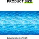 Tenceur Ocean Bulletin Board Paper 24 Inch x 100ft Sea Fade Resistant Wrapping Blue Paper Roll for Birthday Party Background Classroom Decor