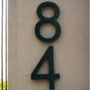 Upgraded 8 Inch Floating House Numbers-Anti-Fade Modern Aluminum Address Numbers for Home/Mailbox/Building/Easy to Install/Black/Number 0