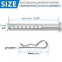 Heavy Duty Adjustable Clevis Pin with R Clip, 3/8 X 2-1/2 inches, 6 Sets