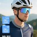 BangLong Polarized Sports Sunglasses for Men Women, UV Protection Sun Glasses for Baseball Running Cycling Fishing (Black)