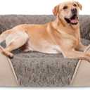 JOEJOY Rectangle Dog Bed for Large Medium Small Dogs Machine Washable Sleeping Sofa Non-Slip Bottom Breathable Soft Puppy Bed Durable Orthopedic Calming Pet Cuddler, Multiple Size, Beige (30.0"L x 24.0"W x 9.0"Th)