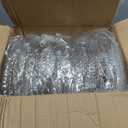 Hoolerry 50 Pack Clear Charger Plates Bulk 13 Inch Plastic Round Beaded Dinner Chargers Acrylic Frosted Grain Decorative Service Plates for Wedding Party Event, Home and Kitchen Tabletop (Gold)