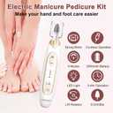 Toe Nail Grinder, Electric Toenail Grinder for Thick Toenails, Cordless Rechargeable Battery Operated Nail File and Buffer, Manicure and Pedicure Kit, Nails Care Tool for Men Women Seniors Humans