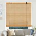 Bamboo Blinds for Interior Windows 36 Wide - Light Filtering Bamboo Roller Shades Natural Roman Shade, 72L Roll Up Blind for Windows, Easy to Install for Door, Patio, Bedroom