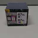 67XL Printer Ink Replacement for HP Ink 67 Remanufactured for HP 67 Ink cartridges Black/Color Combo Pack for DeskJet 2700 2700e 2755e 2755 4155e Envy 6055e 6055 6000 6400 6455e 6475 6452 6458
