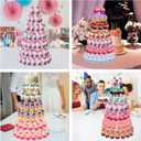 Large 7 Tier Acrylic Round Cake Stand Cupcake Stand with Base for Wedding