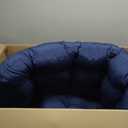 Wicker Chair Cushions 3 Piece Set, Waterproof Outdoor Cushions for Patio Furniture, Loveseat and U-Shaped Wicker Furniture Cushions, Blue