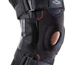 Shock Doctor Knee Brace, Compression Knee Brace for Men & Women, Hinged Knee Brace with Side Stabilizers, Maximum Support, Adjustable Dual Hinges, Knee Braces and Knee Support (Black)