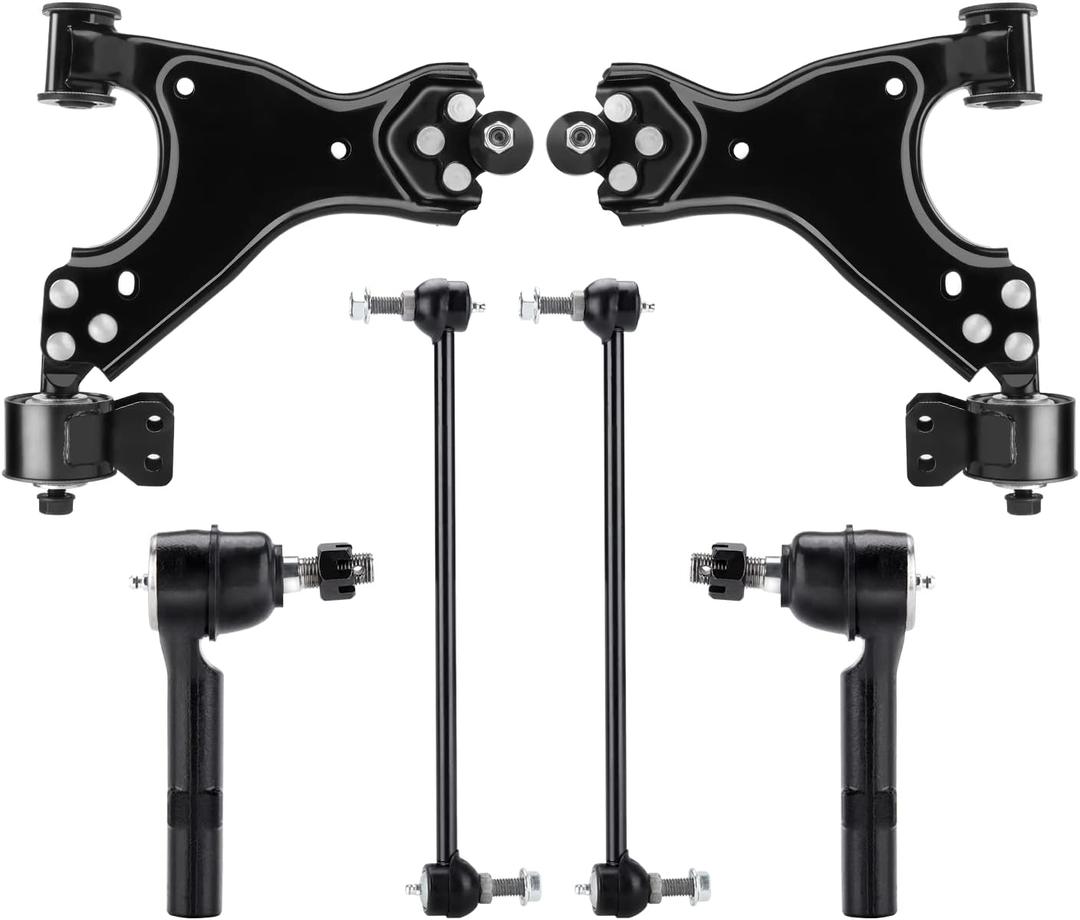 Front Lower Control Arms Suspension Kit Fit for Buick Enclave 2008-2017, Fit for Chevrolet Traverse 2009-2017, Fit for GMC Acadia 2007-2016, Fit for Saturn Outlook 2007-2010 - 6pc Set w/Ball Joints