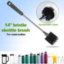 [3 Pack] Bottle Brushes, Stainless Steel Long Handle Water Bottle Scrub Cleaning Brush Set Including Straw & Lid Cleaner for Baby Bottles, Sports Cups, Coffee Mugs, Tumblers