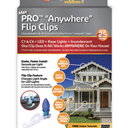 25 Heavy Duty Max Pro Anywhere Christmas Light Flip Clips Simple Living Solution 2 Pack