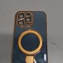 Amzfield Magnetic for iPhone 15 Pro Max Case with Stand [Compatible with MagSafe] [Full Camera Protection] Cute Slim Phone Case for iPhone 15 Pro Max Case, Grey Blue