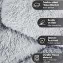 PJYuCien Dog Blanket for Medium Large Dogs, Large Pet Blankets with Reversible Fleece, 60"x50" Washable Calming Pet Throw for Couch/Bed, Grey, Indoor