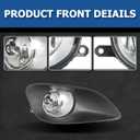 WFLNHB 1 Pair of Fog Lights Kit Replacement for Toyota Yaris Sedan 2007-2011 Fog Bumper Fog Lamps Passenger & Driver Side
