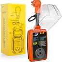 Nilight 15 to 30 Amp RV Surge Protector Power Adapter 2100 Joules Voltage Monitor 5-15P to TT-30R Converter 125V/1875W Waterproof Circuit Analyzer with Extension Cord for Camper Travel Trailer