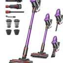 Cordless Vacuum Cleaner, 500W 45KPA 50Mins Stick Vacuum Cleaners for Home with LED Light, Self-Standing, Anti-Tangle Brush & 1.6L Dust Cup, Lightweight Vacuum for Pet Hair, Carpets, Hard Floors