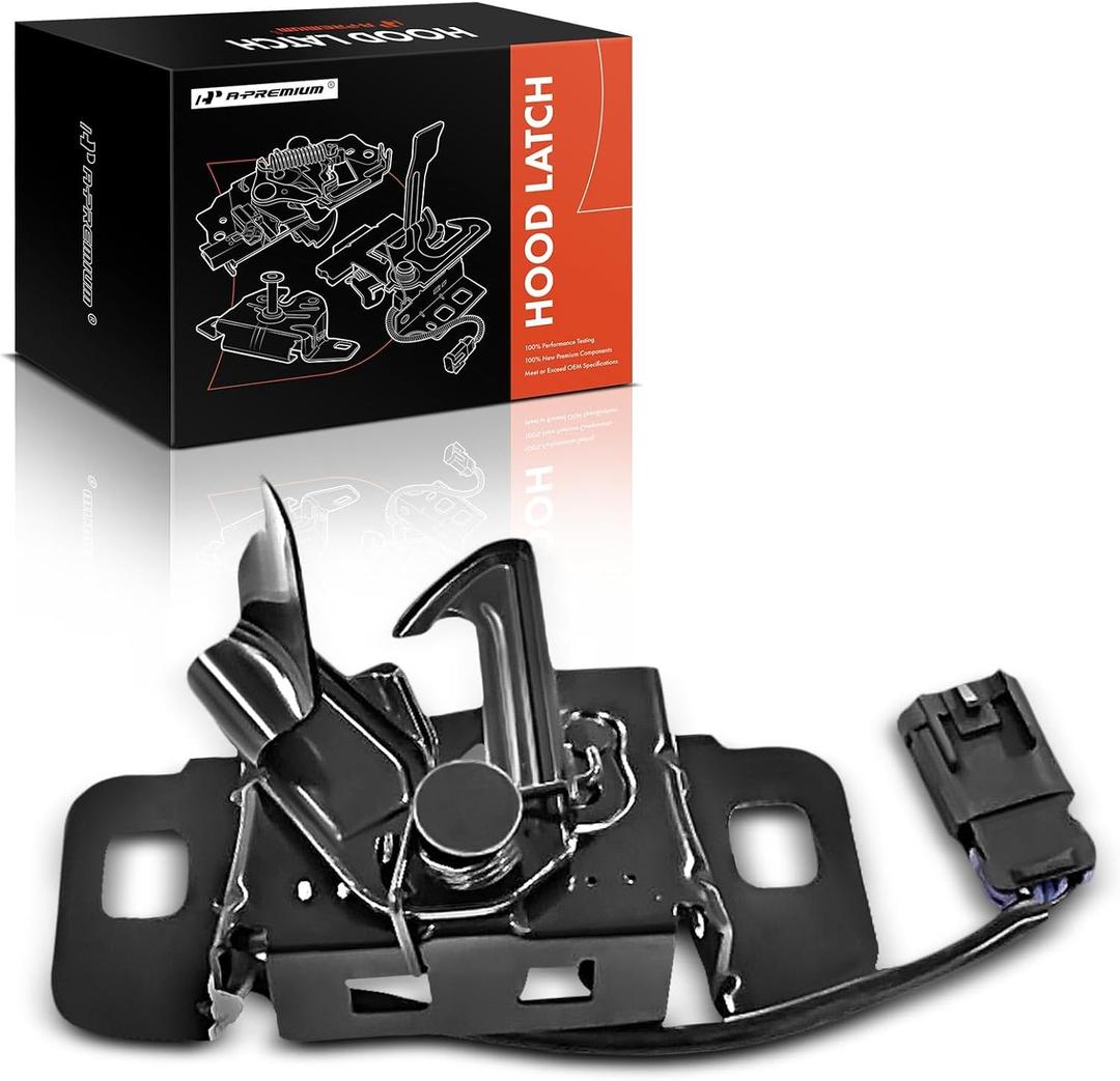 A-Premium Front Hood Latch Assembly Compatible with Cadillac & Chevrolet Vehicles - Escalade/Escalade ESV 2015-2018, Suburban/Tahoe 2015-2019, Suburban 3500 HD 2018-2019, Front Hood Lock - # 84065954
