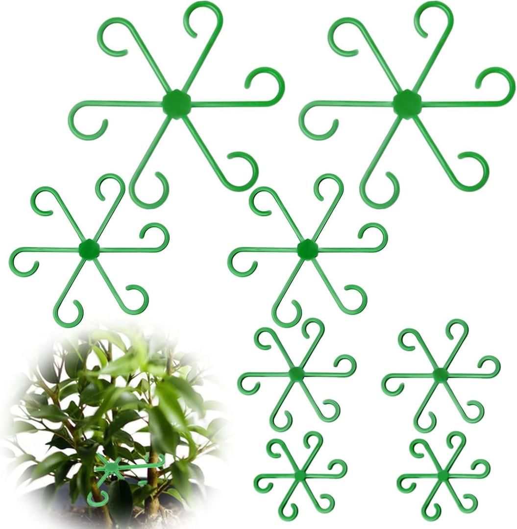 3 x 8pcs Plant Stem Support, Plant Support for Indoor Plants, 4 Sizes Climbing Houseplant Stem Holders, Reusable Plant Stabilizer, Indoor Plants Accessories
