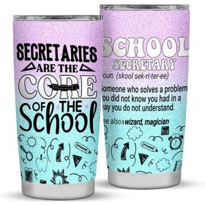 School Secretary Gifts, School Secretary Tumbler 20oz, School Secretary Appreciation Gifts for Women, Gifts for School Secretaries Birthday, Administrative Professional Day Gifts