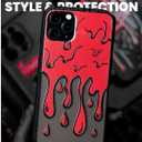 SIMPLYMDRN Tough for iPhone 12 Pro Max Case - Goth Tattoo Design - Cool Case for Men - Streetart Cover - Tough and Flexible (Drippy Black)