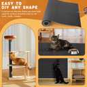 4pack Cat Scratch Couch Furniture and Wall Protector | Adhesive Cat Scratch Pad for Covering Cat Tower, DIY Climbing Cat Scratcher Couch Protector from Cat Claws Scratching (Dark Gray)