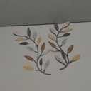Zhengmy 2 Pieces Metal Tree Leaf Wall Decor Vine Olive Branch Leaf Wall Art Living Room, Hallway Wall Decor Outdoor Decoration(Classic Color)