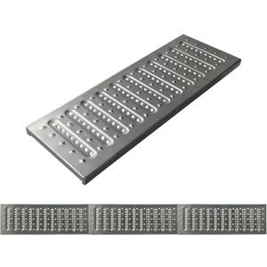 304 Stainless Steel Channel Drain Grate 22.8x7.9x1 inch, 3 Pack Length 68.5in Outside Metal Trench Drain Covers, Outdoor Sewer Drainage Grates for Yard, Sidewalk, Park, Garden, mall, Fence line