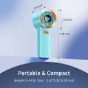 boraynarce Portable Handheld Turbo Fan, High Speed(1-100) Adjustable Desktop Mini, 4000mAh Battery Rechargeable with Digital Display,Personal for Travel/Camping/Outdoor/Home/Office. (Cyan)