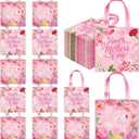 MtnBuzin Mother's Day Tote Gift Bags with Handles,20Pcs Bulk Floral Non Woven Treat Goodie Bags Reusable Love Mom Party Favors Gift Wrapping for Happy Mother's Day Birthday Party Supplies