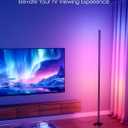 YIKBIK 2PCS RGB+W Corner Floor Lamp, 65" Color Changing 24V LED Floor Lamp with Cool White Bluetooth APP Remote Control Music Sync Atmospheres Lamp 16 Million DIY Colors for Living Room Bedroom