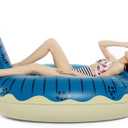 Jasonwell Inflatable Dinosaur Swimming Pool Float for Kids Boys Girls Adults 124'' Giant Tyrannosaurus Rex Floatie Summer Beach Ride on Party Pool Raft Lounge Toys, Large
