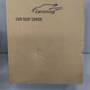 CAROMOP Premium PU Leather&Flannel Car Seat Covers Full Seats,Split Bench Compatible Car Interior Covers, Universal Fit Most Car Sedan Truck SUV(5-Seat Black/Grey)